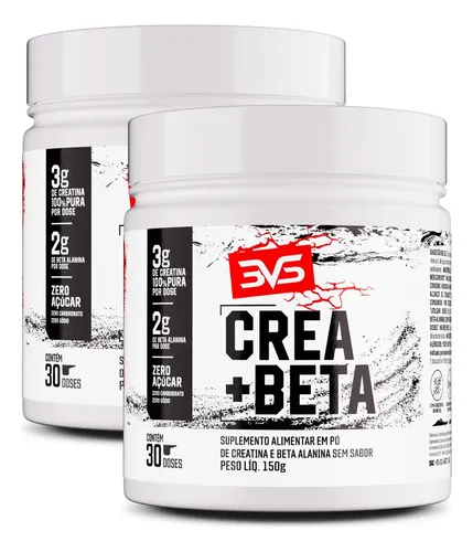 02 POTES da Creatina + Beta Alanina. Zero Carboidrato - 150g
