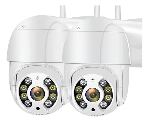 Kit 2 Câmeras de Segurança iCSee A8 PTZ Wi-Fi com Visão Noturna