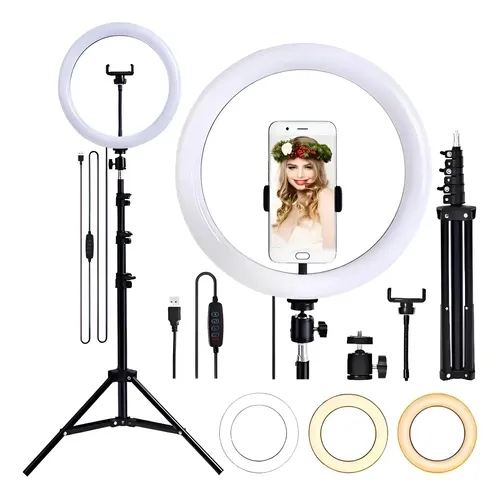 Ringlinght Led Lumi Luz Flash Estudio Profissional Com Tripe 210m