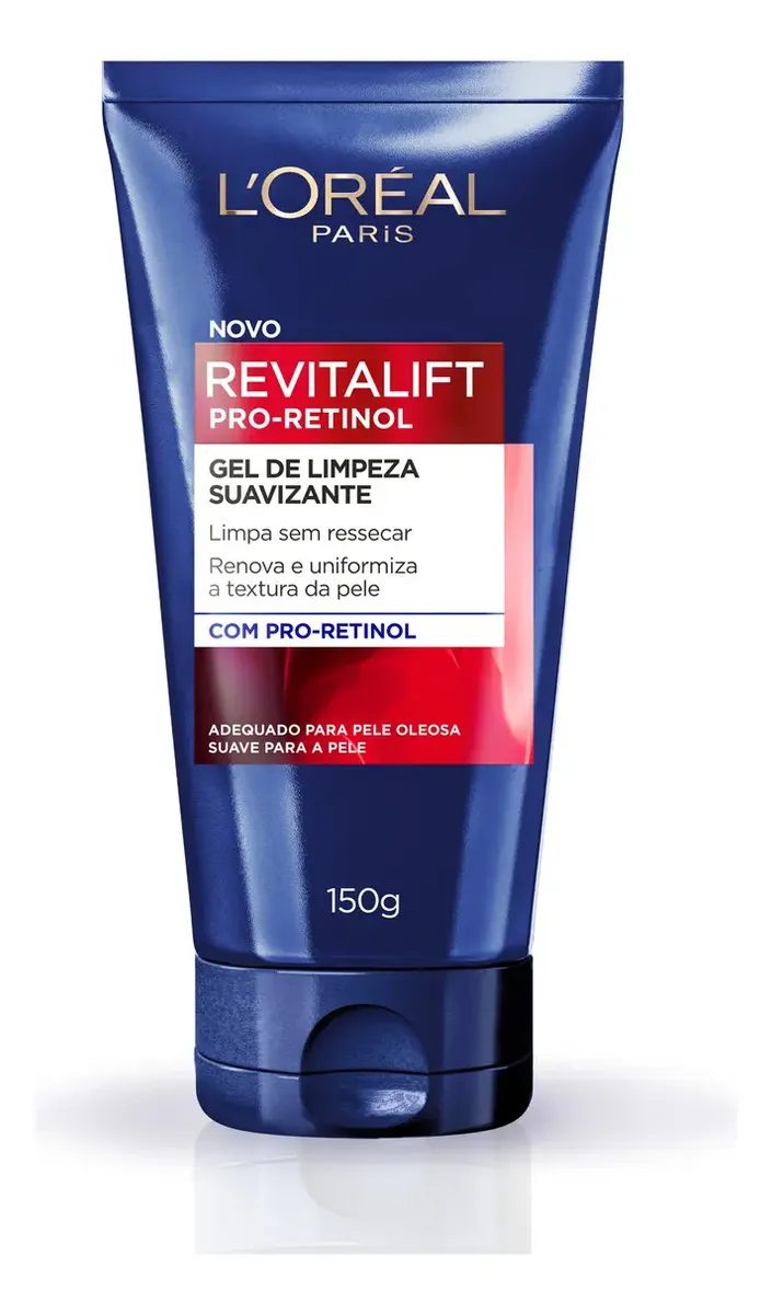L'Oréal Paris Gel de Limpeza Facial Suavizante com Pro-Retinol Revitalift, 150g