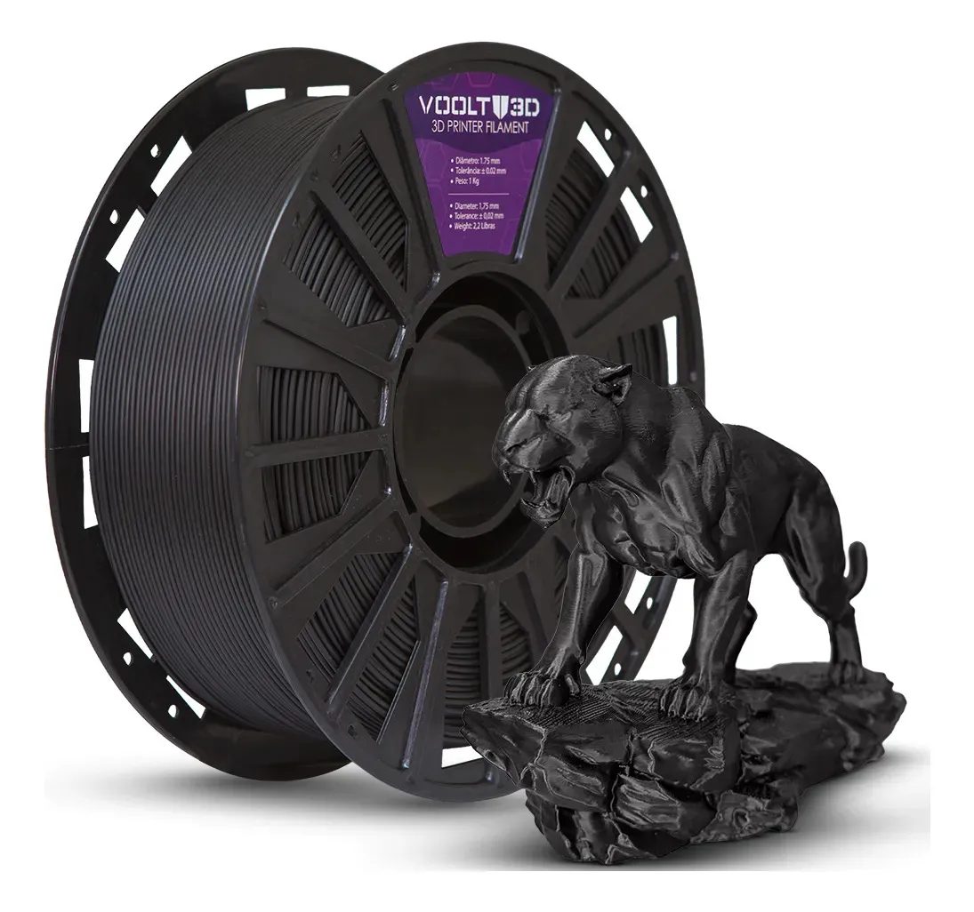 Voolt3D Filamento PLA Preto Velvet