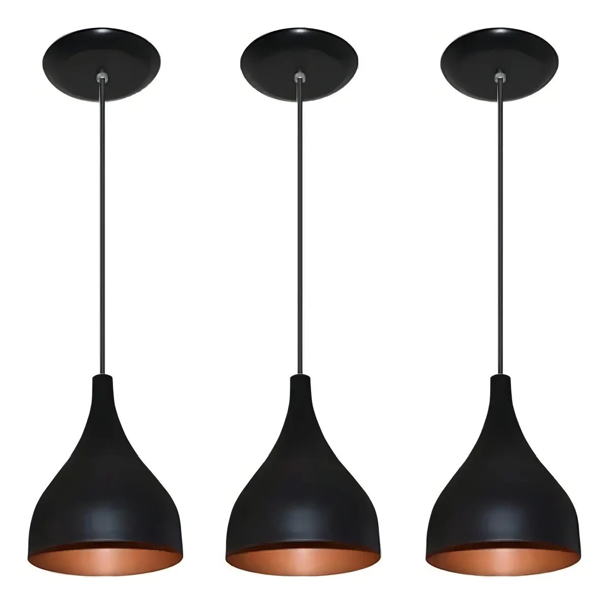 3 Luminárias Gota Pendentes De Teto