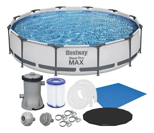 Piscina Estrutural 6473L Com Filtro 220V Com Capa e Lona Bestway