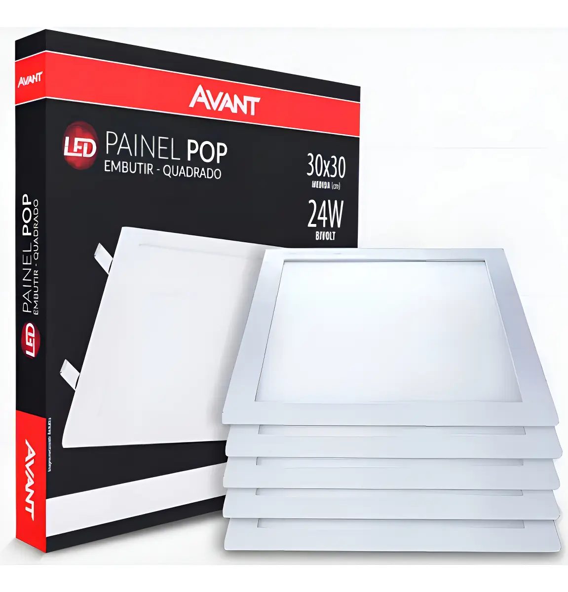Avant Kit Painel Led Quadrado Embutir