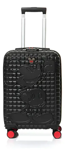 Mala De Bordo Viagem Pequena Preto Mickey Luxcel