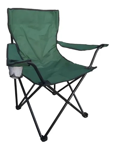 Cadeira Dobrável Resistente Com Bolsa Porta Copos Camping