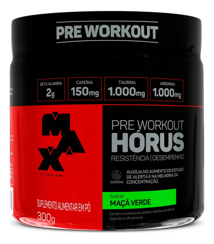 Pre Treino 300g Max Titanium Horus