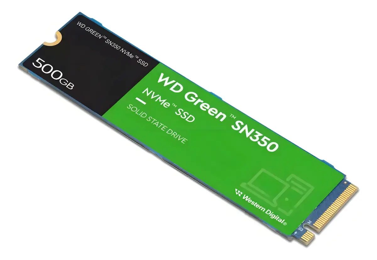 Ssd M.2 500GB Wd Green Sn350 2280 Nvme Pcie Gen 3.0 Wds500g2g0c Velocidade De Leitura 2400