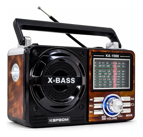 ✅ Rádio Retrô Portátil Vintage Bluetooth