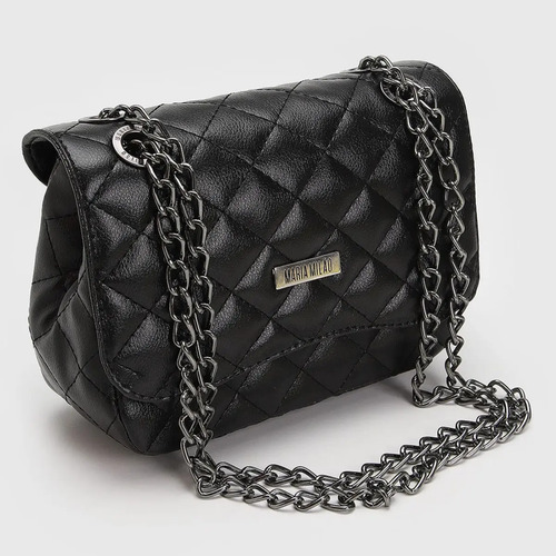 Bolsa Feminina Pequena Média Ombro Corrente Transversal Tiracolo Casual Couro PU Alça Late