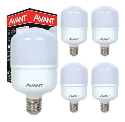 Kit 5 Lâmpadas Led 30w Bulbo 6500k Branco Frio Cor da luz Branco-frio