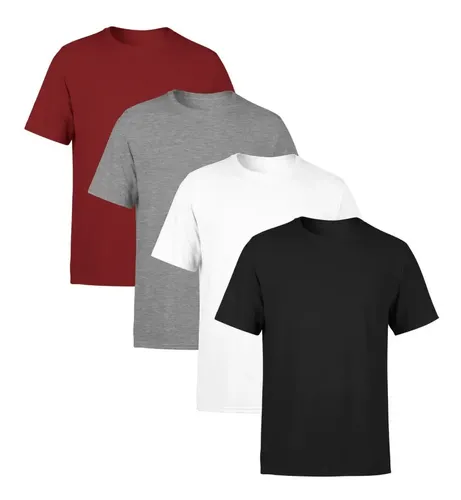 ✅ Kit 4 Camisetas Masculinas Algodão
