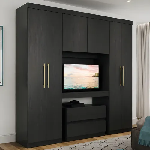 Organize seu quarto com 6 portas e 2 gavetas