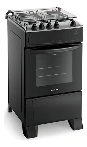Fogão 4 Bocas Atlas Mônaco Top Com Mesa Inox 50L