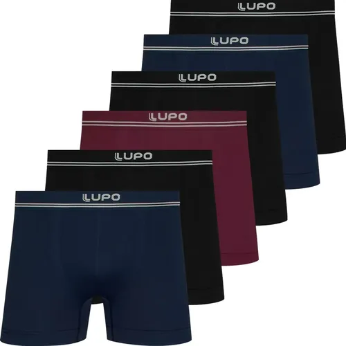 Kit 6 Cuecas Boxer Lupo Microfibra (3 cores)