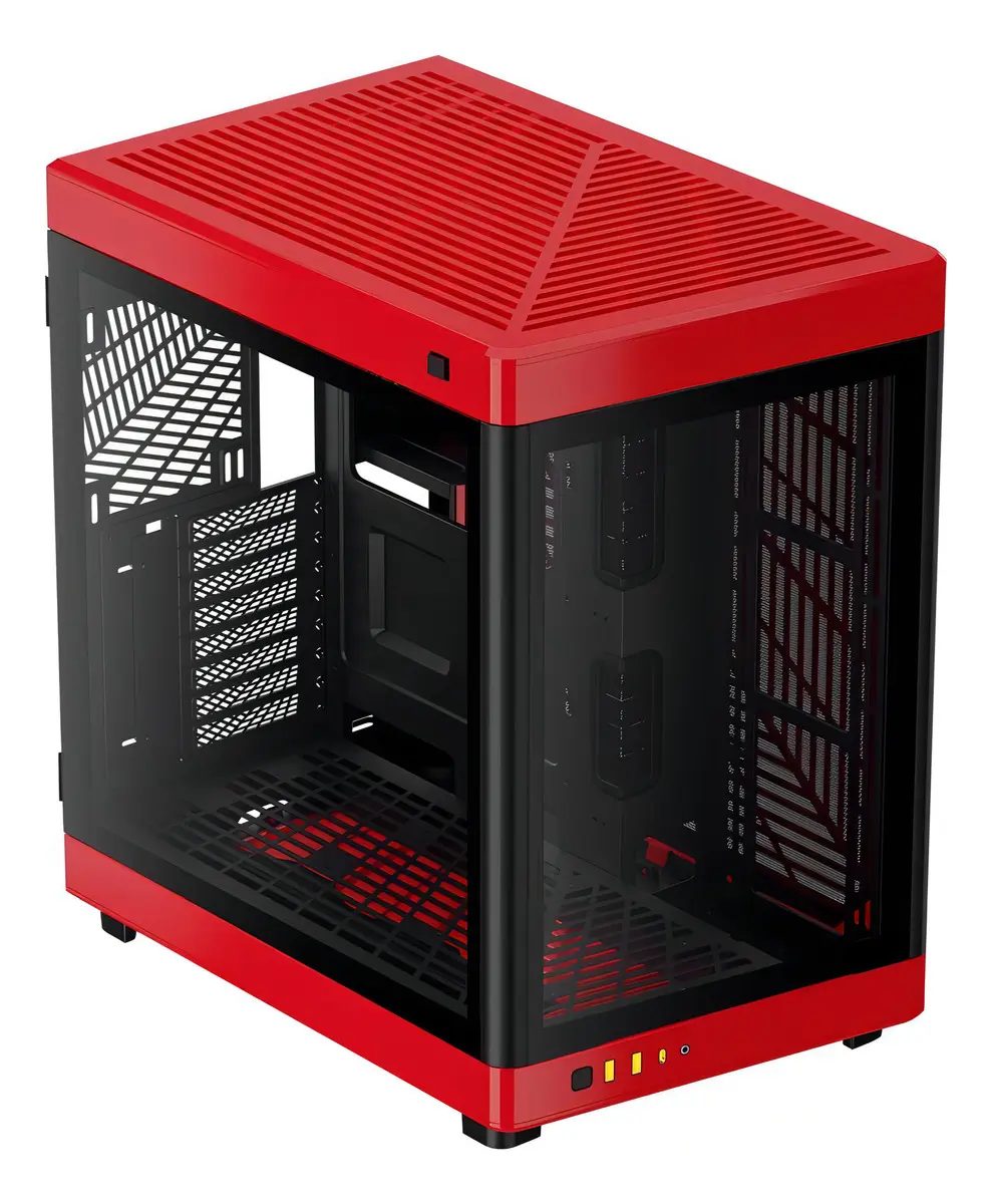 Gabinete Gamer Gamdias Neso P1 Br Preto Com Vermelho Branco Com Vermelho