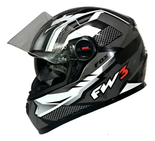 ✅ FW3 Capacete GTX Fox Grafite