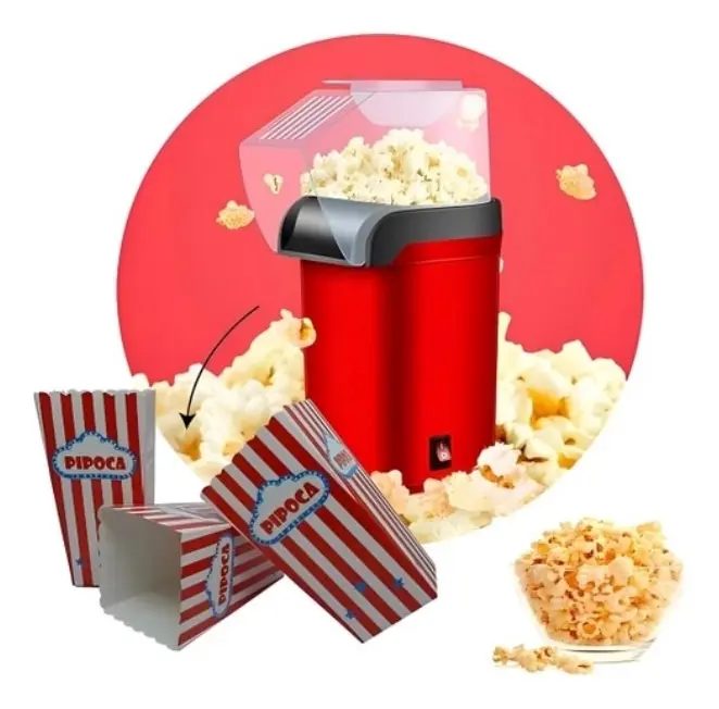 Pipoqueira Elétrica Sem Óleo 1200W Compacta