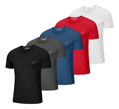 Kit 5 Camisetas Parvori Dry Fit (P ao G2)