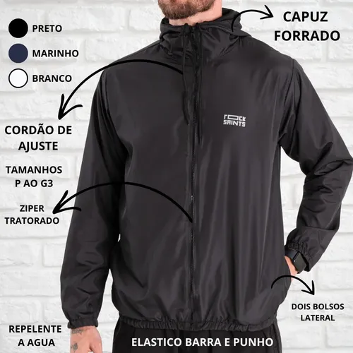 JAQUETA CORTA-VENTO ROCK SAINTS POR R$37!