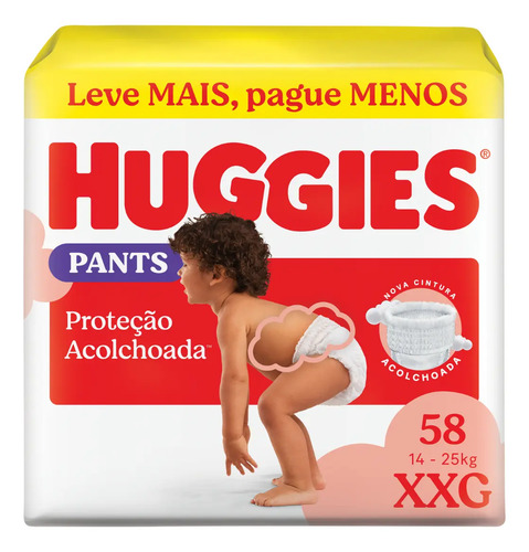 Fralda Huggies Supreme Care Roupinha XXG com 58 Unidades