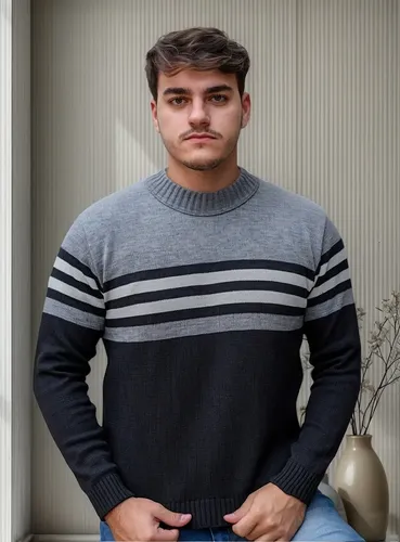 Suéter Tricot Masculino Listrado