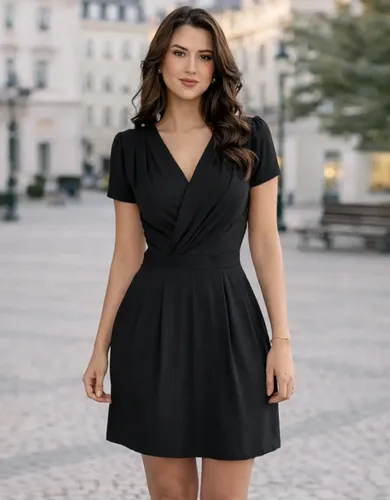 Vestido Transpassado Manga Curta Soltinho (7 cores)