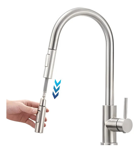 ✅ Torneira Cozinha Monocomando Gourmet Inox