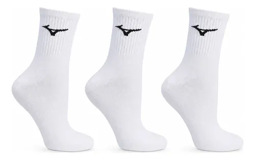 Kit com 3 Pares Meia Mizuno Cano Médio