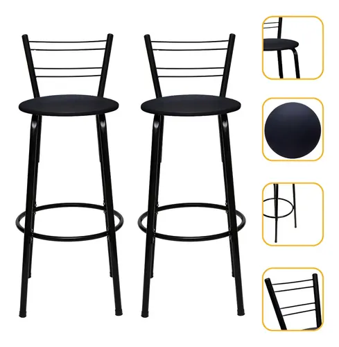✅ Kit 2 Banquetas Altas Itagold Flórida