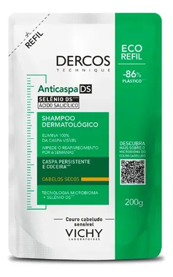 Shampoo Anticaspa Vichy Dercos DS – Refil 200g