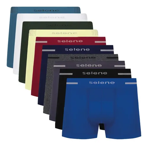 ✅ Kit 10 Cuecas Boxer Selene