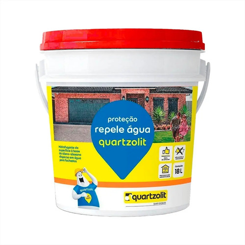Repele Agua Hidrofugante Quartzolit - Balde 18lts Cor Incolor