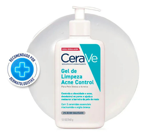 CeraVe Gel de Limpeza Acne Control 340g