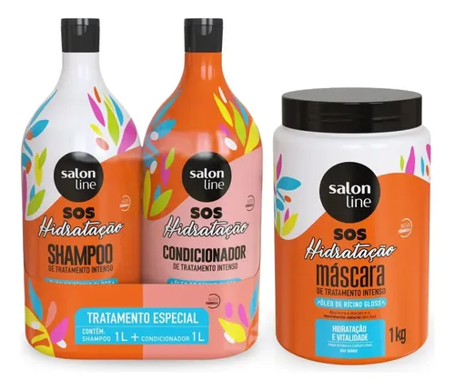 Kit Shampoo E Condicionador 1l + Máscara 1kg Sos Hidratação