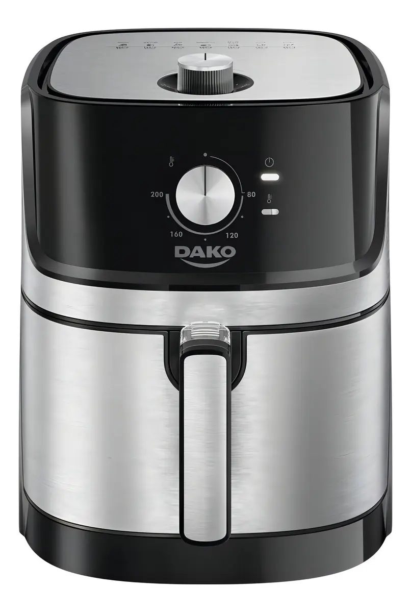 Fritadeira Air Fryer Dako 5 Litros Preto/inox E Potência De 1700w 127V