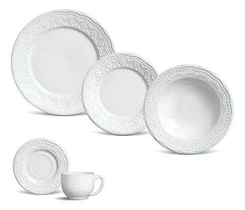 Aparelho De Jantar 30 Peças Madeleine Branco