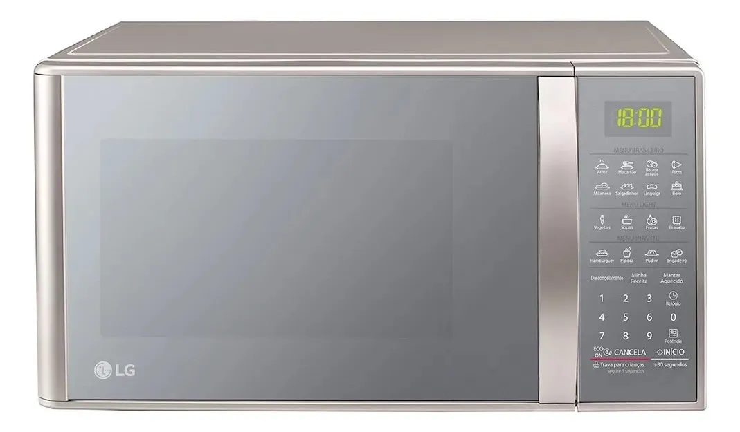 Micro-ondas LG 30L Prata Limpa Fácil - 220V