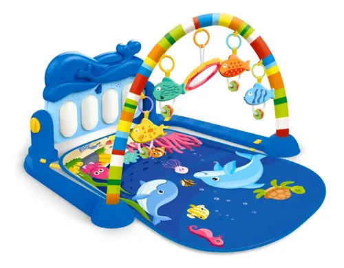Tapete De Atividades Bebê Piano Musical Oceano Replay Kids