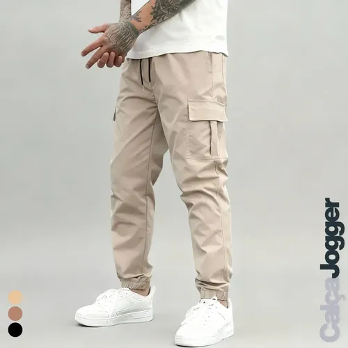 Calça Jogger Cargo Sarja