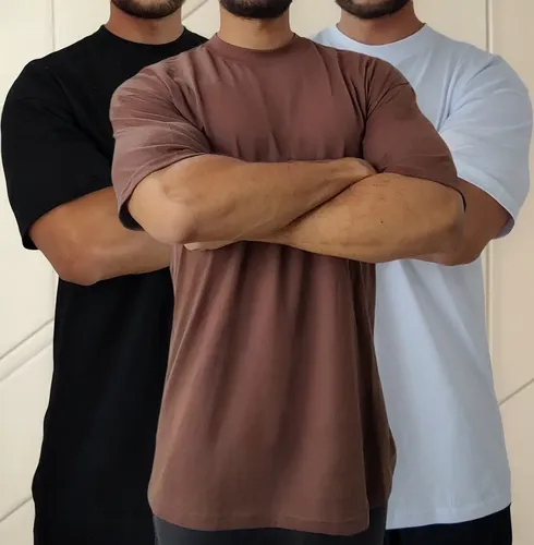 ✅ Kit 3 Camisetas Oversized Algodão