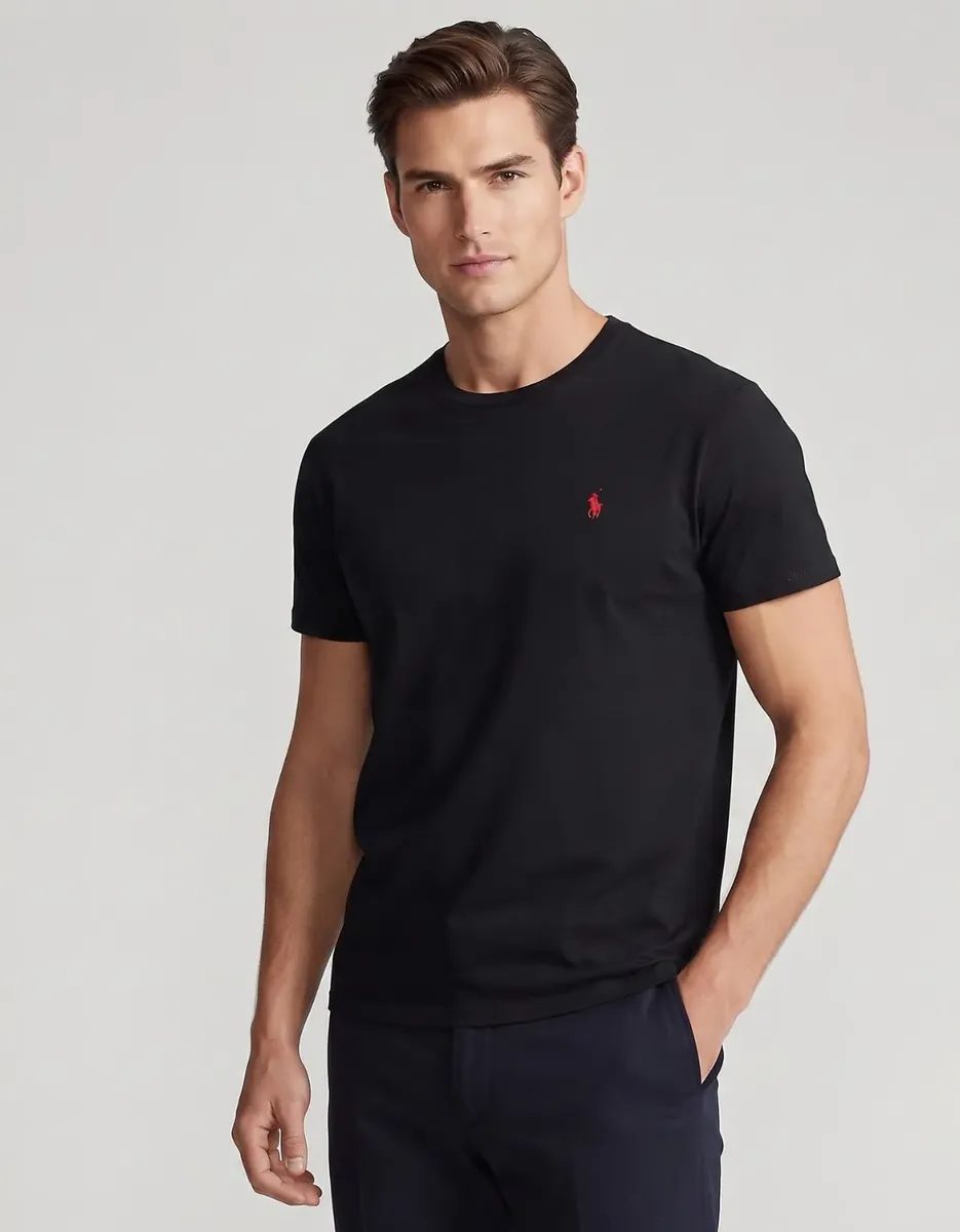 Camiseta Ralph Lauren Masculina Slim Algodão