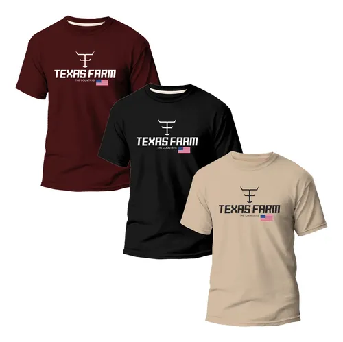✅ Kit 3 Camisas Texasfarm Algodão