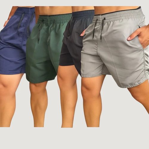 ✅ Kit 4 Shorts Tactel Masculinos