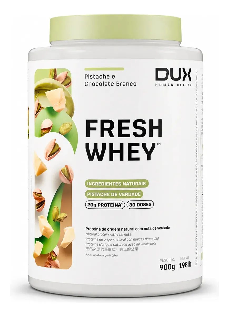 Proteína Dux Nutrition FreshWhey em pó sabor Pistache e Chocolate Branco x 900g