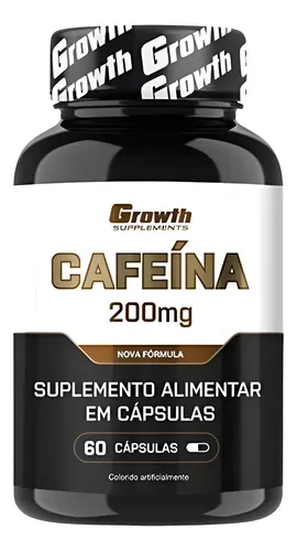 Cafeína Termogênico 60 Caps 200mg Growth Supplements