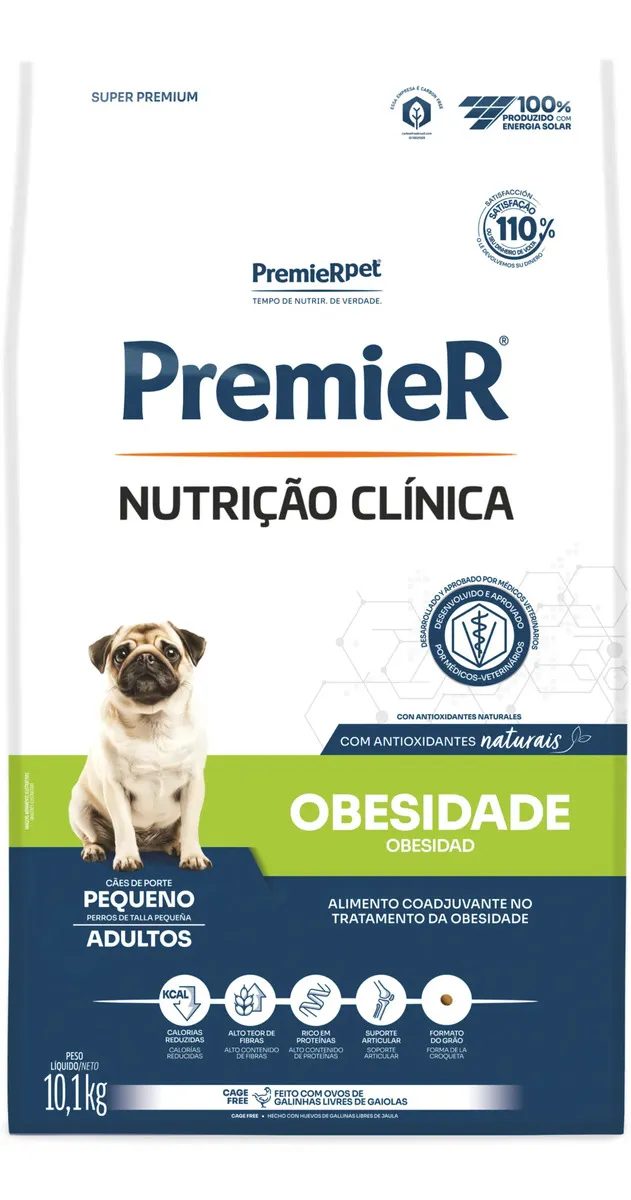 Ração Premier Obesidade para Cães Adultos Pequenos 10,1kg