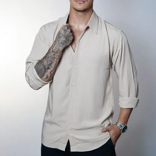 Camisa Linho Manga Longa Old Money (5 cores)