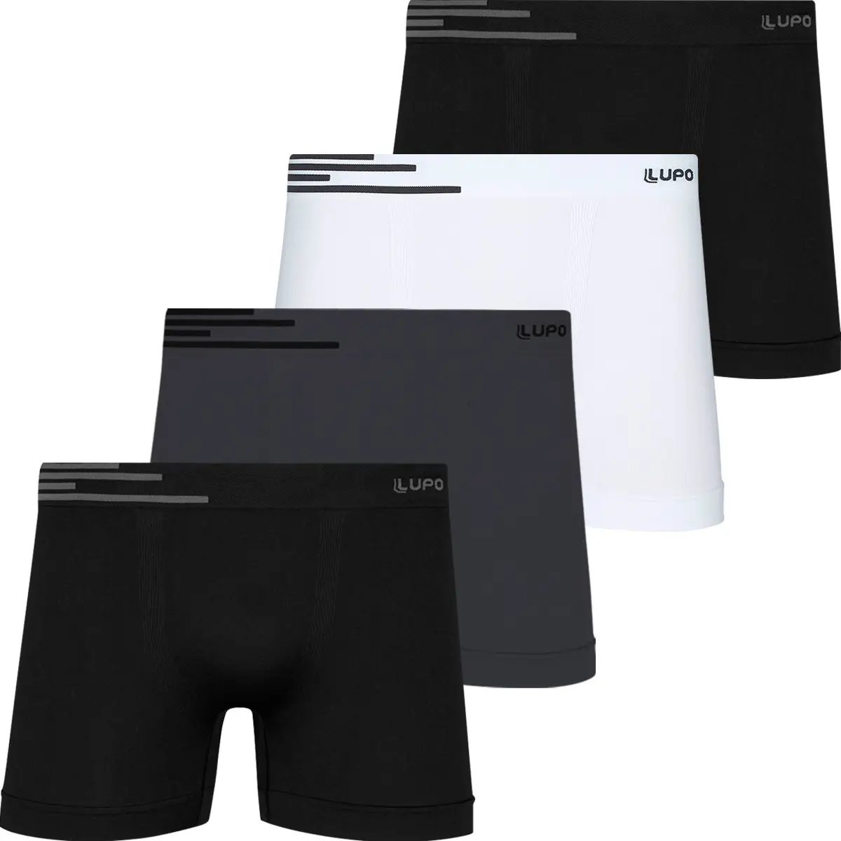Kit 4 Boxer Lupo Sem Costura