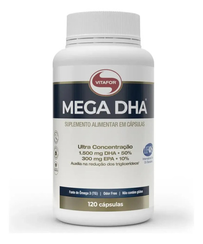 Ômega Mega Dha 120 Cápsulas Ômega 3 Vitafor